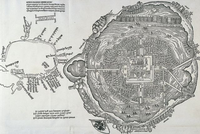 Mapa em preto e branco